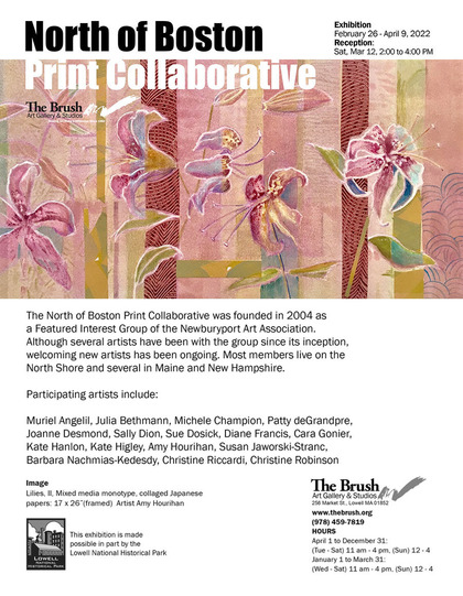 Upcoming Group Print Show at the Brush Gallery, Lowell, MA